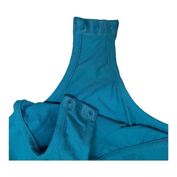 Puma Classic‎ Bodysuit Scoop Back Blue Black Casual Sporty - Picture 8 of 12